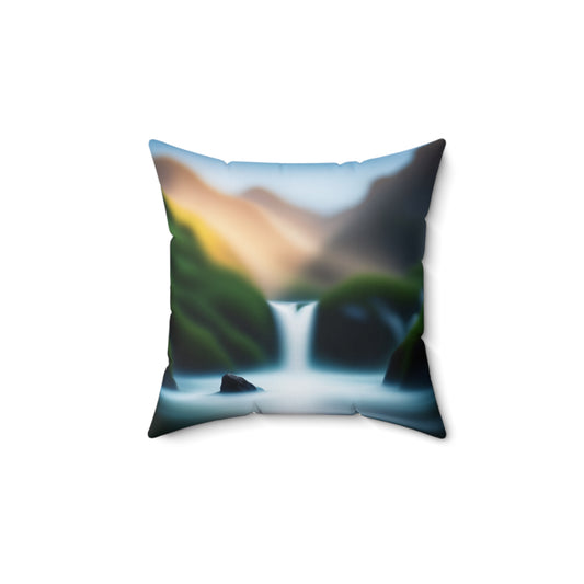 Tranquility On Earth Polyester Square Pillow