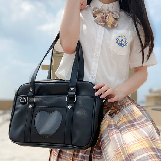 Japanese Heart Schoolgirl Bag - handfulofwoman